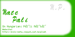 mate pali business card